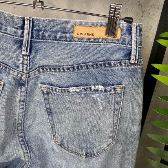 GRLFRND | Karolina High-Rise Light Wash Distressed Jeans in ‘To Be Continued’ - Picture 9 of 13